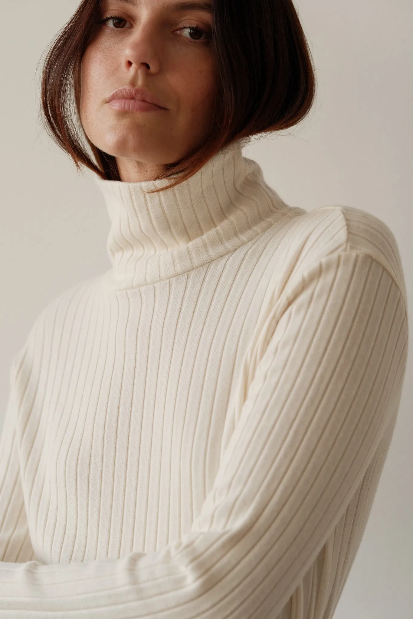 The Sweater Rib Turtleneck Dress sold by DONNI. product image thumbnail 4