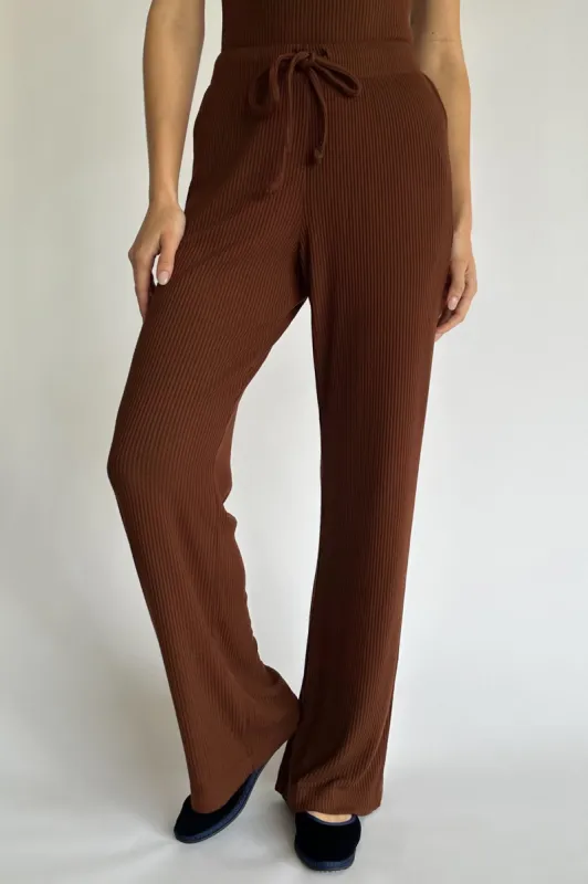 rib knit wide leg sold by DONNI.