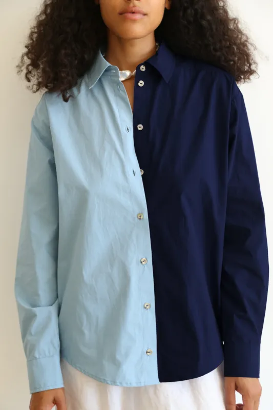 duo pop button down made by DONNI.