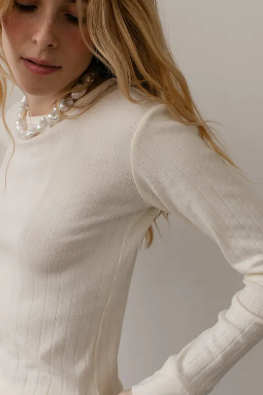 The Pointelle Long Sleeve sold by DONNI.