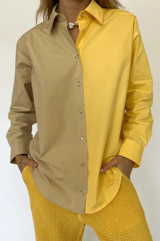 duo pop button down sold by DONNI.