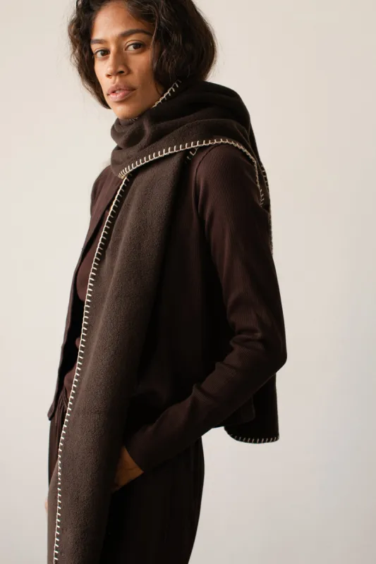 The Polar Fleece Stitch Scarf sold by DONNI.