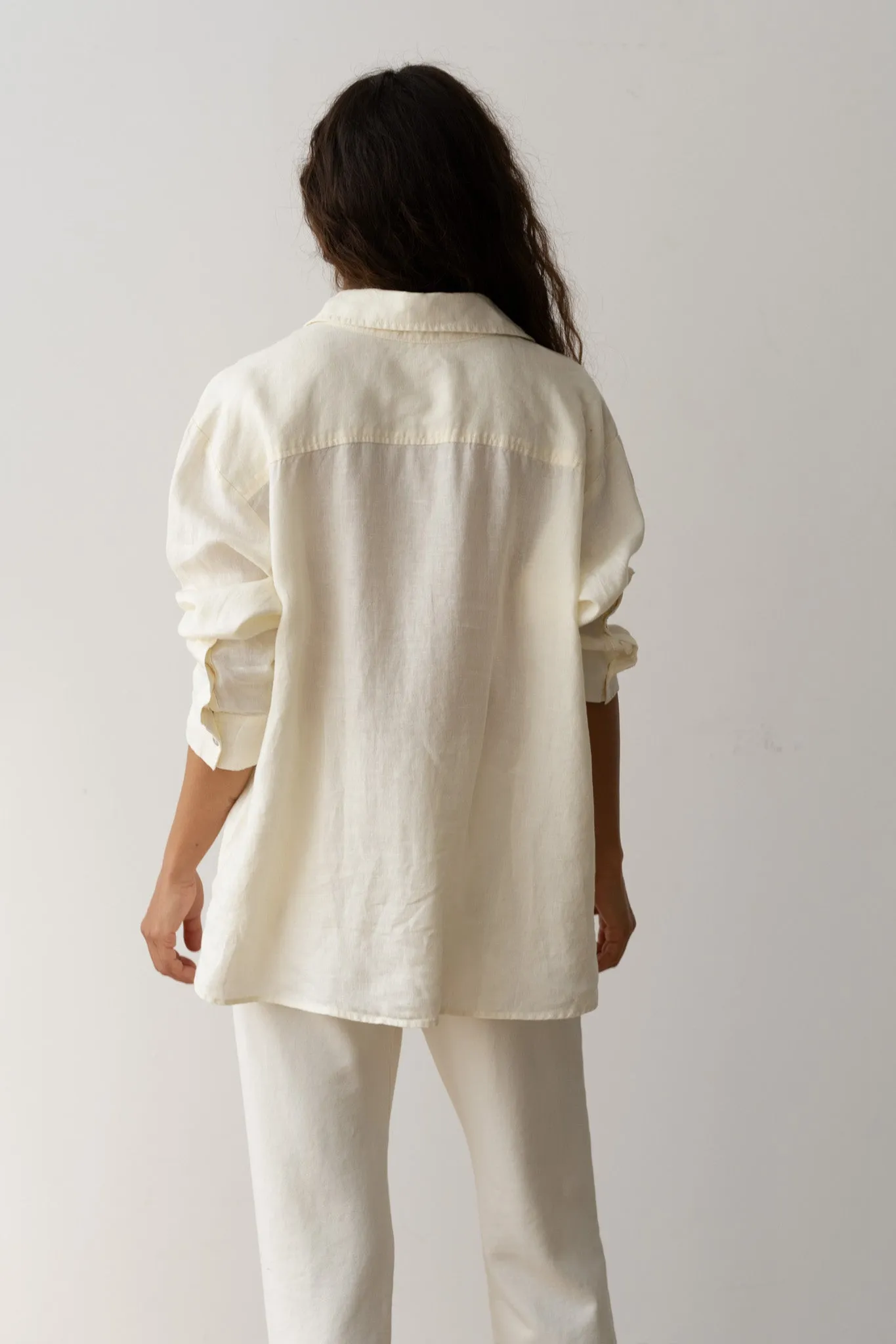The Linen Relaxed Shirt sold by DONNI. product image thumbnail 5
