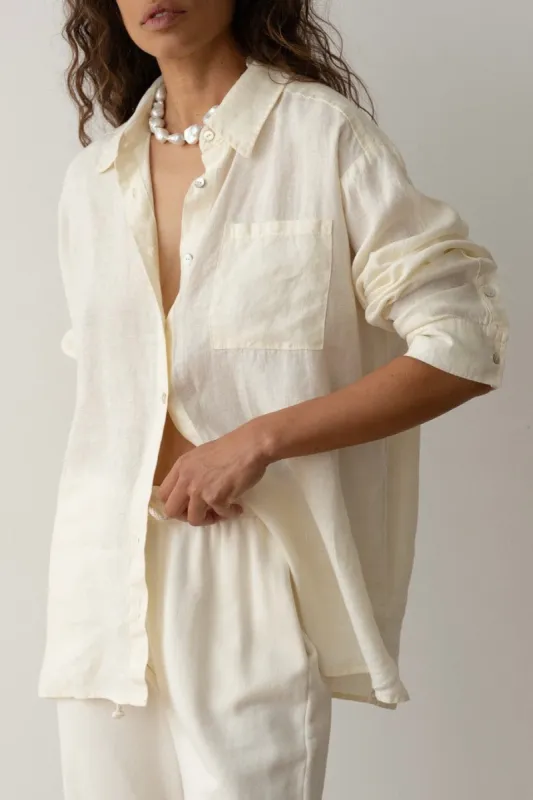 The Linen Relaxed Shirt sold by DONNI.