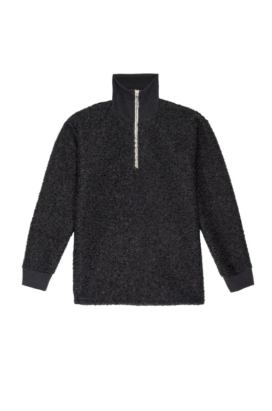 curly 1/2 zip pullover sold by DONNI. product image thumbnail 2