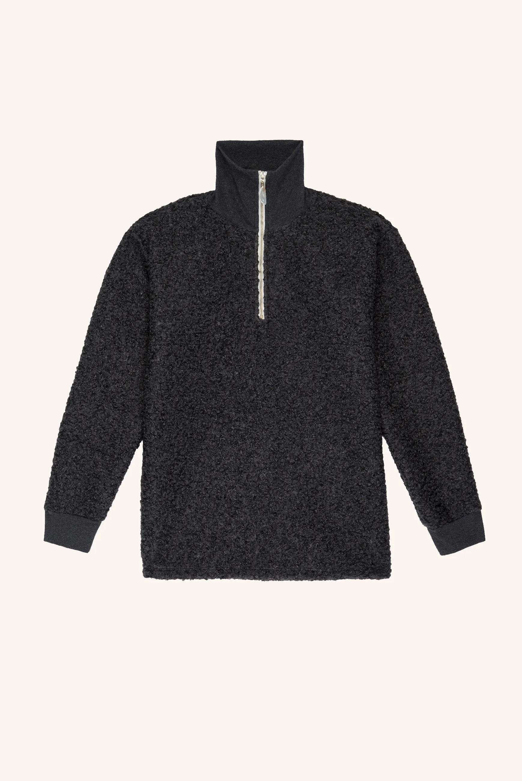 curly 1/2 zip pullover sold by DONNI. product image thumbnail 3