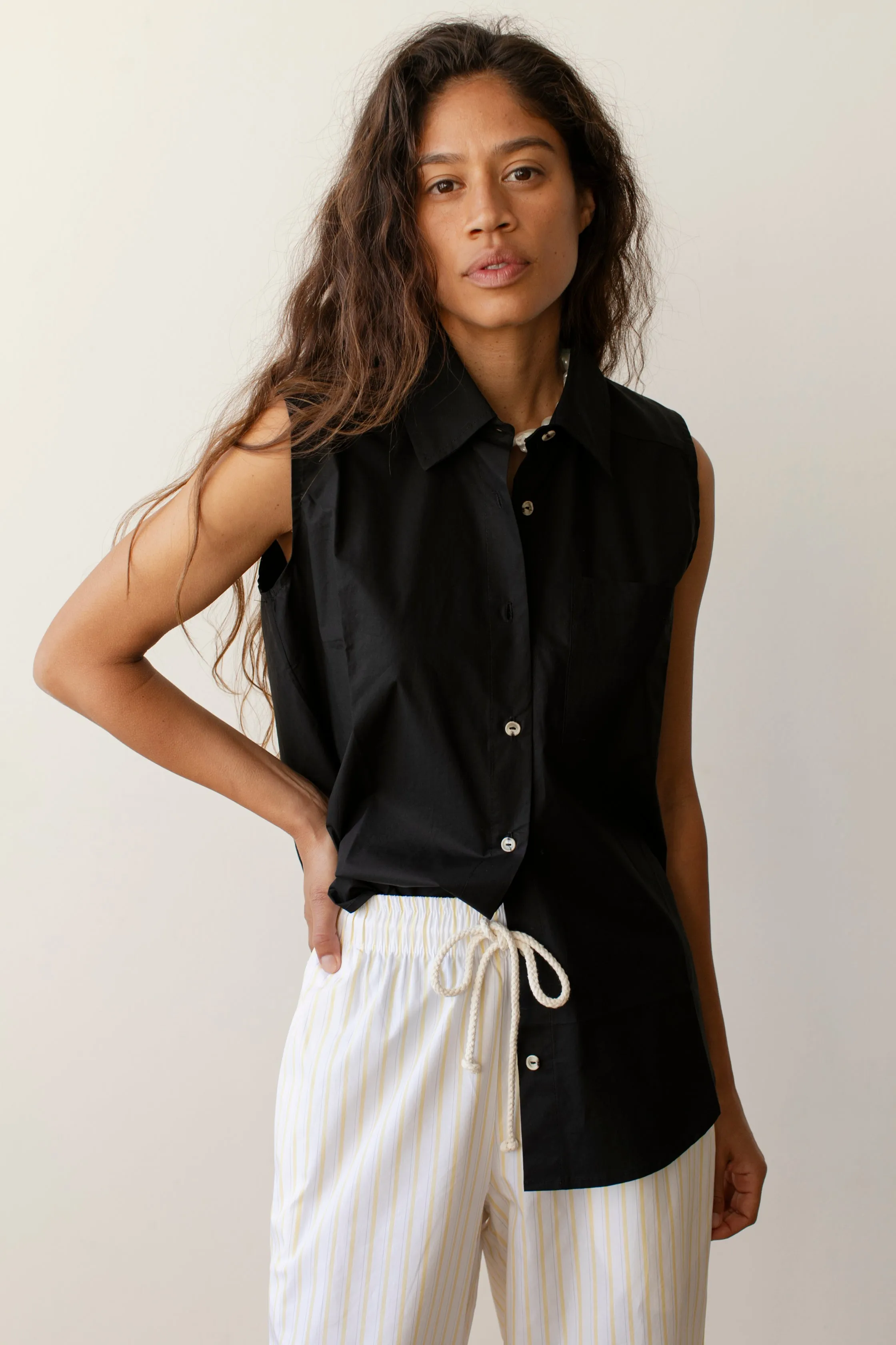 The Pop Sleeveless Shirt sold by DONNI.