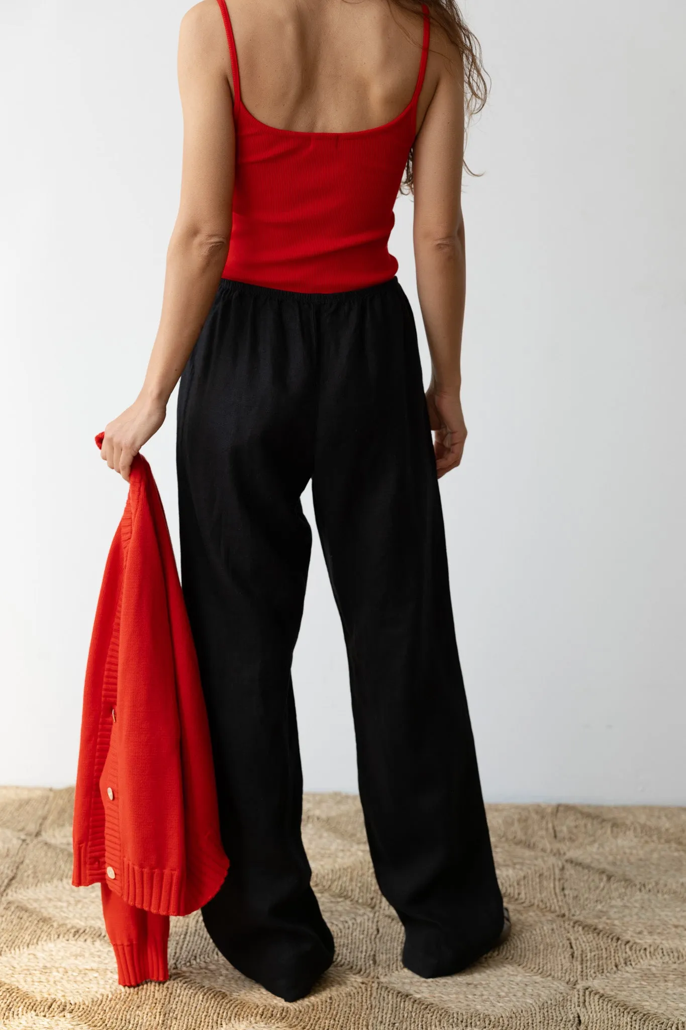 The Linen Simple Pant sold by DONNI. product image thumbnail 5