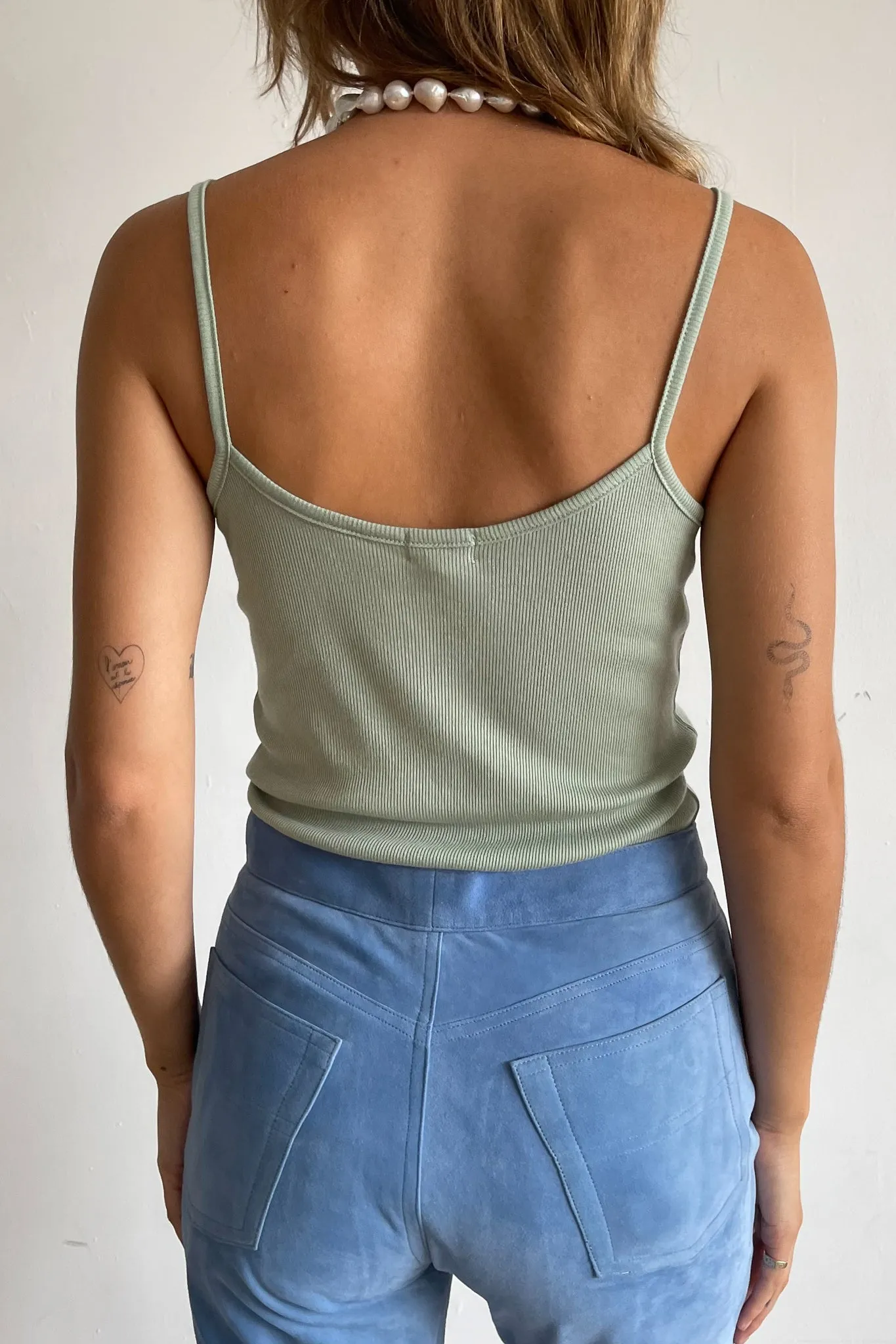 rib spaghetti tank sold by DONNI. product image thumbnail 3