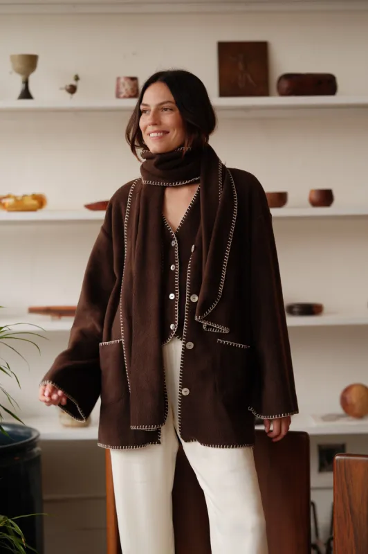 The Polar Fleece Stitch Jacket sold by DONNI.