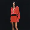 Harlowe Dress Red sold by Rat & Boa