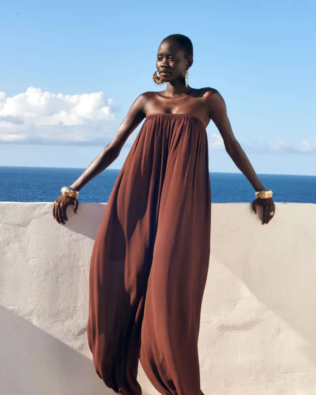 Sicily Jumpsuit Brown made by Rat & Boa