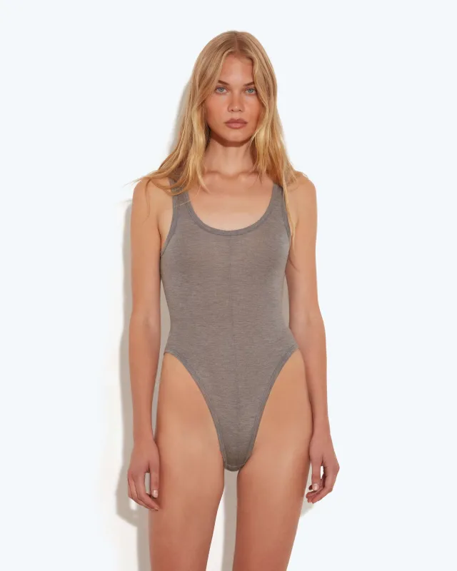 Ana Bodysuit Grey sold by Rat & Boa
