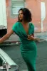Odessa Dress Green sold by Rat & Boa