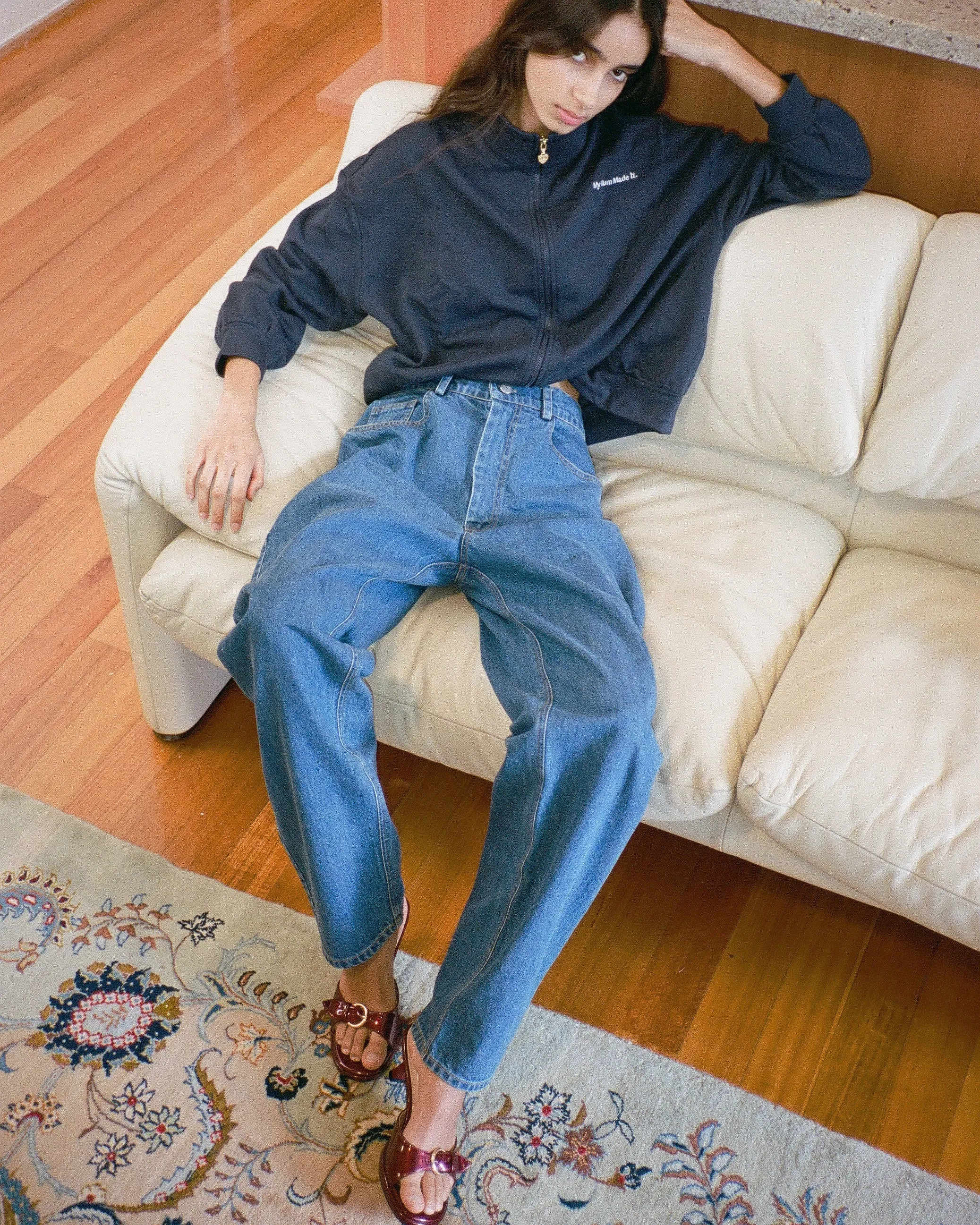 Baggy Jeans - Darkwash sold by My Mum Made It product image thumbnail 2