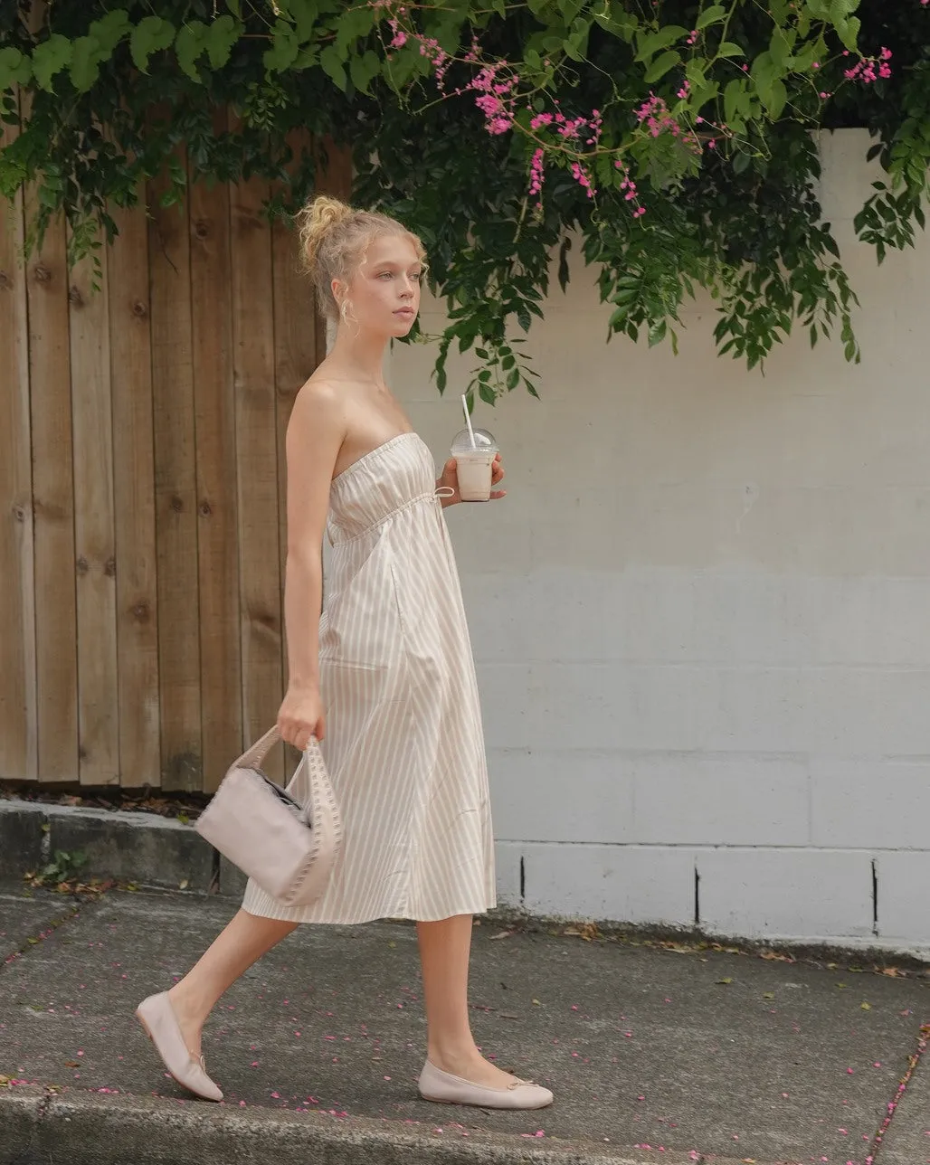 Dream Strapless Dress - Blush Stripe sold by My Mum Made It product image thumbnail 4