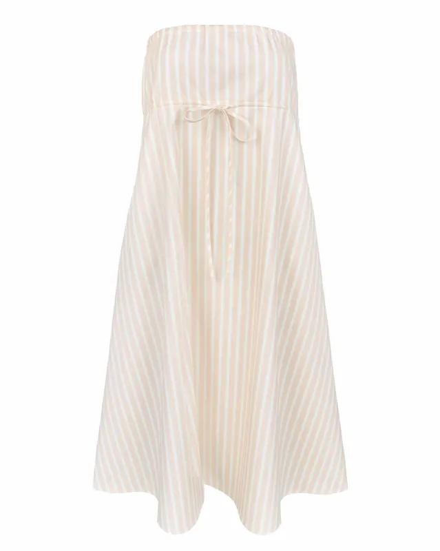 Dream Strapless Dress - Blush Stripe sold by My Mum Made It
