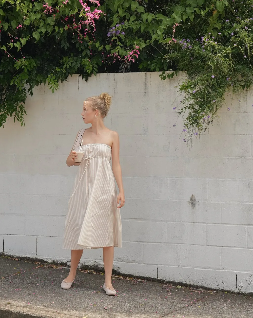 Dream Strapless Dress - Blush Stripe sold by My Mum Made It product image thumbnail 3