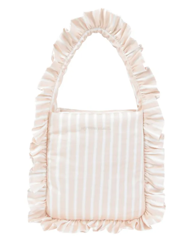 Pillow Puffer Tote - Blush Stripe sold by My Mum Made It