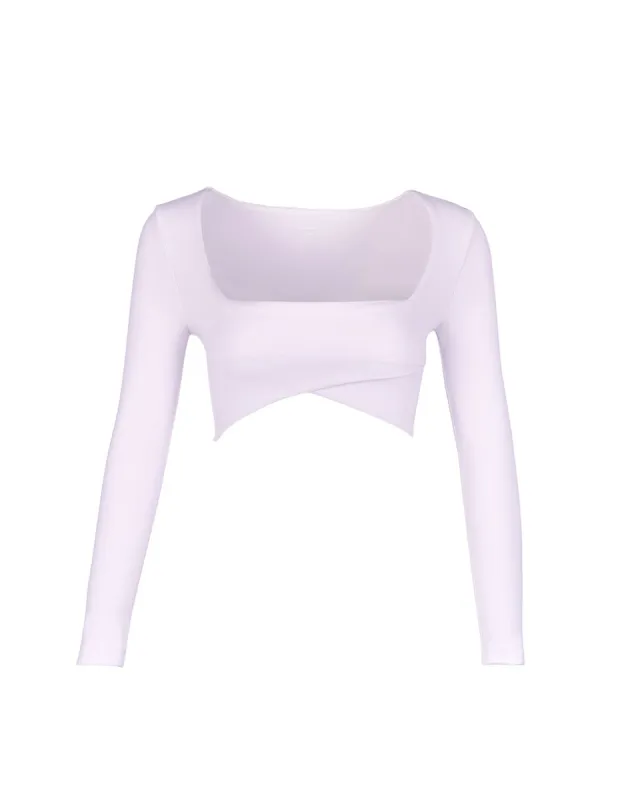 Infinity Long Sleeve Sports Crop - Soft Lilac sold by My Mum Made It