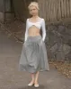 Ease Maxi Skirt - Faded Blue Flannel sold by My Mum Made It