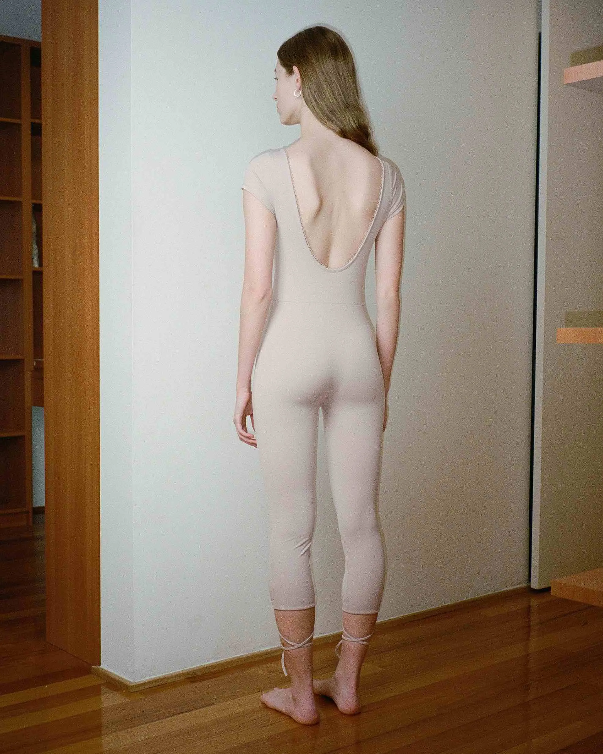 Lace Back Tie Capri Unitard - Rose sold by My Mum Made It product image thumbnail 4