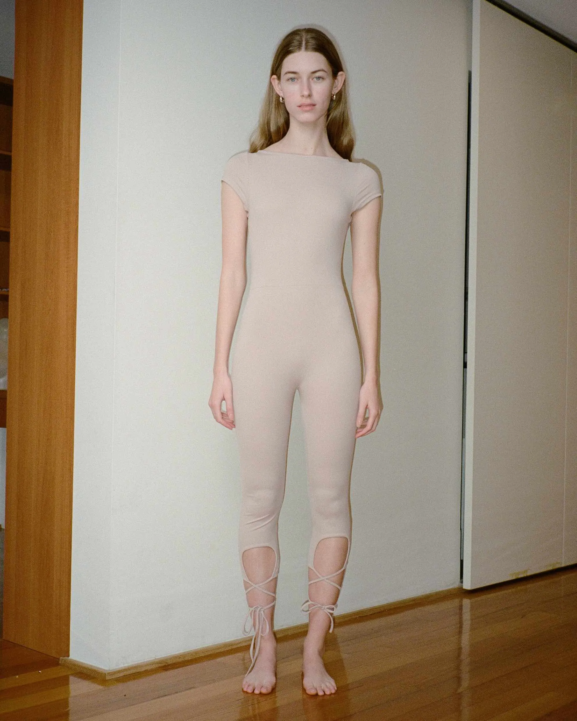 Lace Back Tie Capri Unitard - Rose sold by My Mum Made It product image thumbnail 5