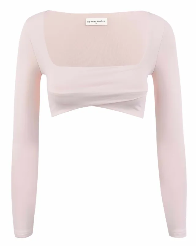 Infinity Long Sleeve Sports Crop - Rose sold by My Mum Made It