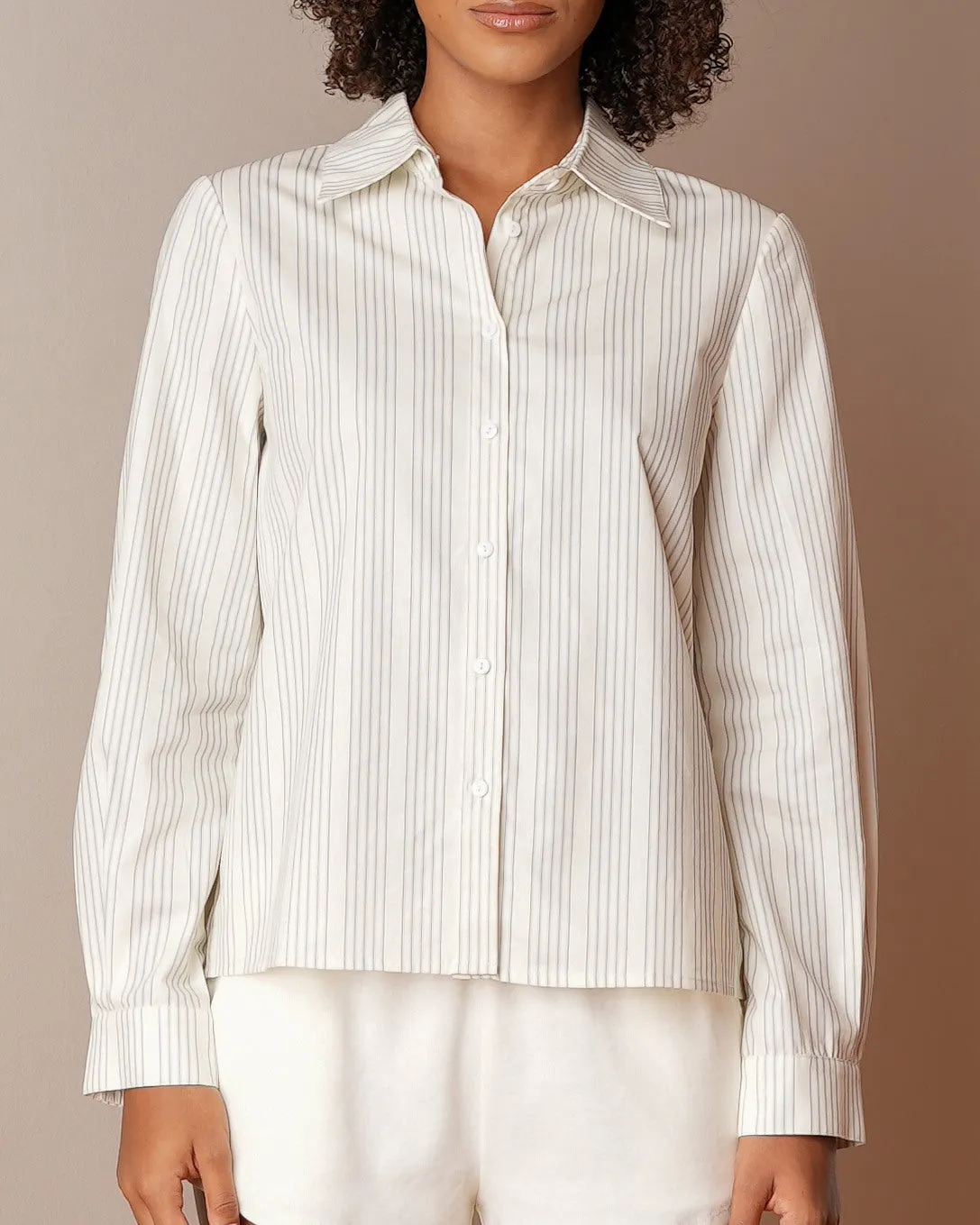 Long Sleeve Shirt - Chalk Stripe sold by My Mum Made It product image thumbnail 3