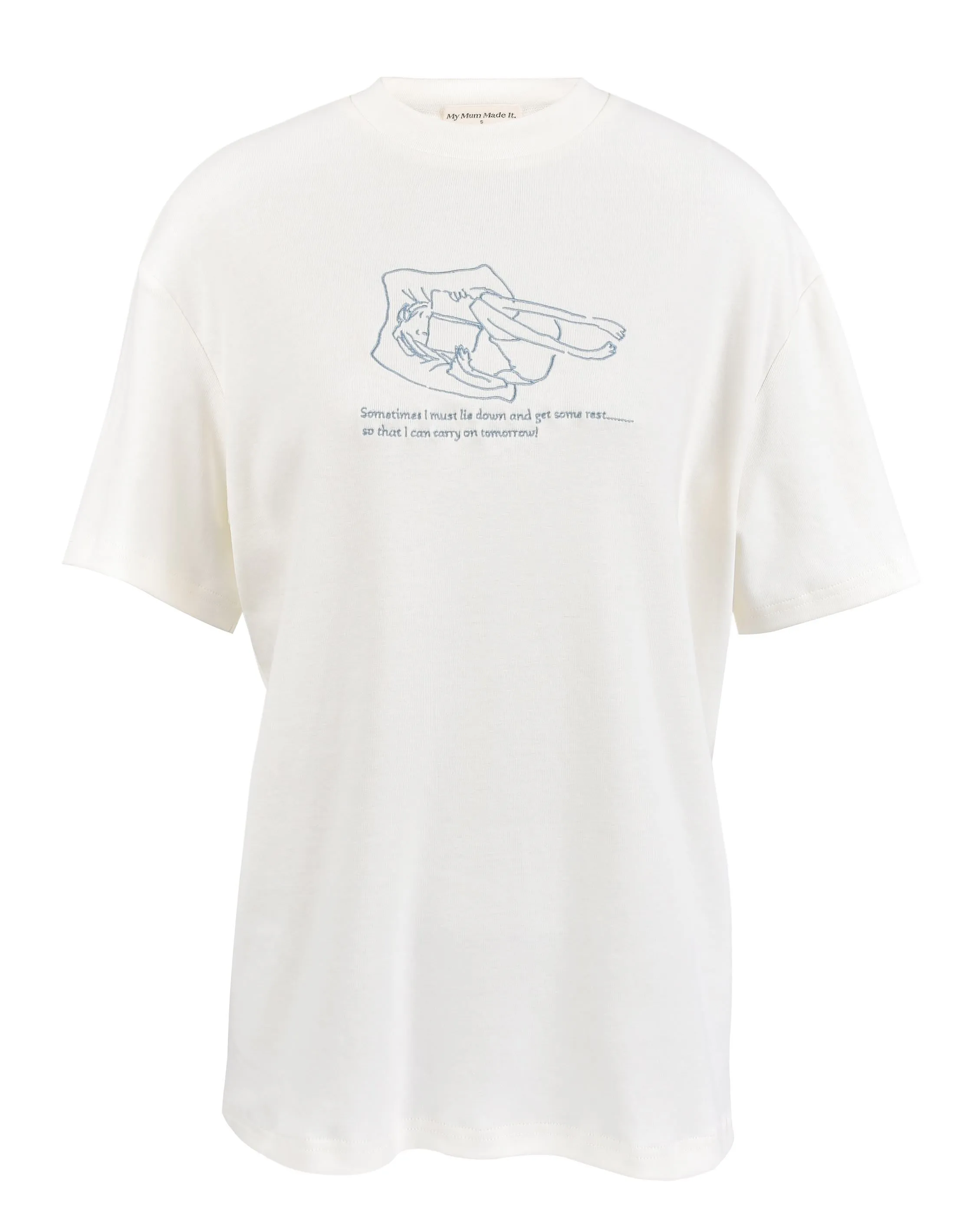 Rest Oversized Embroidery T-Shirt sold by My Mum Made It