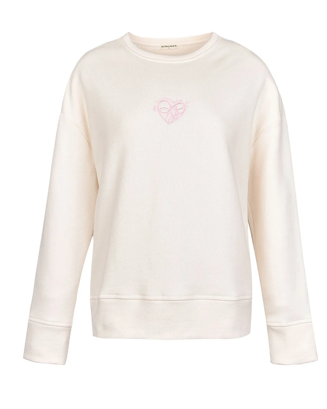 Heart Logo Crew Neck Sweater - Cream sold by My Mum Made It