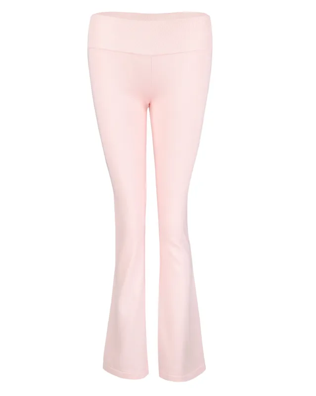 Soft Knit Flare Pants - Soft Pink sold by My Mum Made It