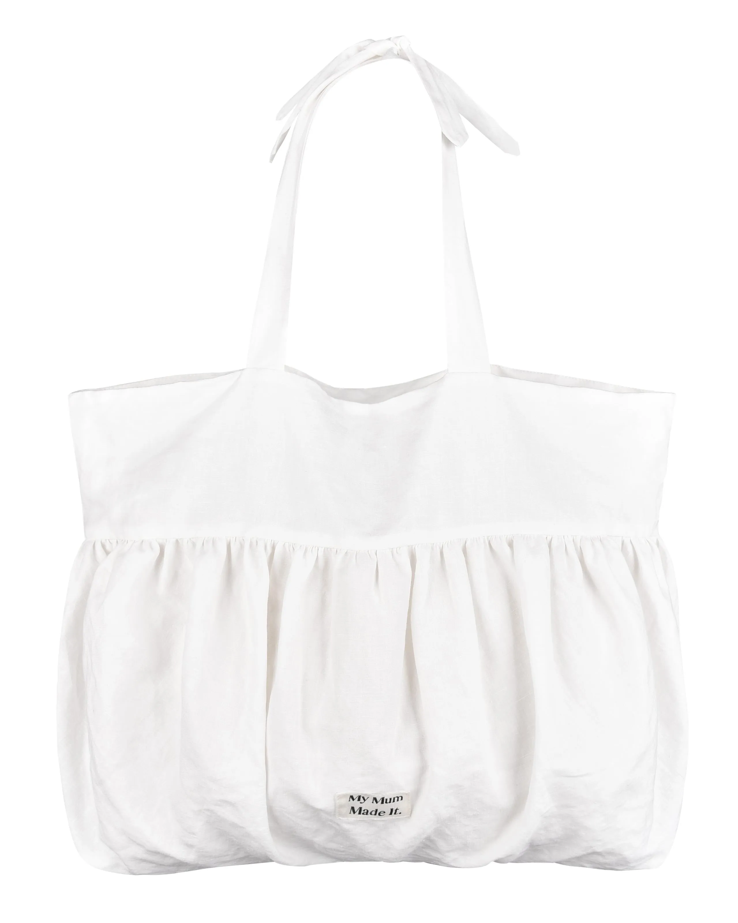 Bubble Gather Tote Bag - White sold by My Mum Made It
