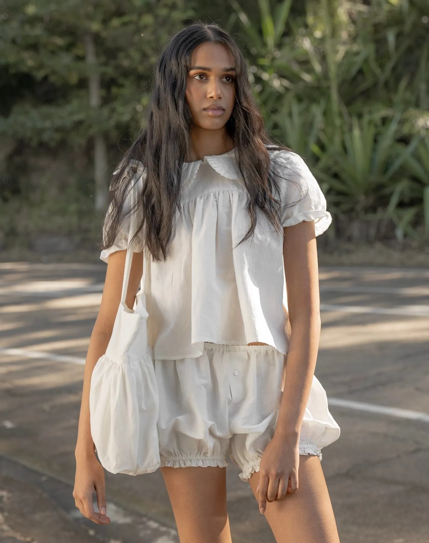 Bubble Gather Tote Bag - White sold by My Mum Made It product image thumbnail 4