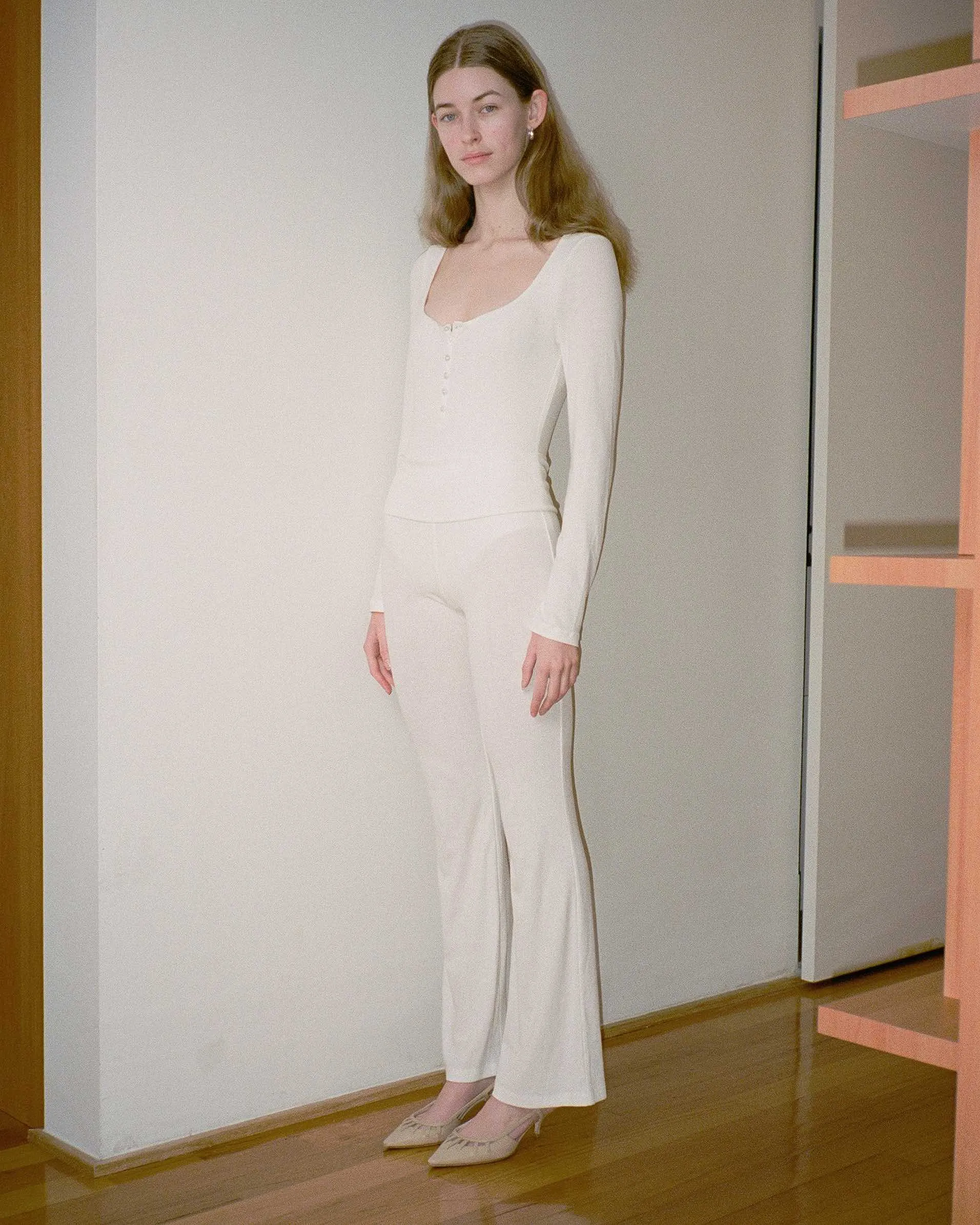 Tencel Linen Button Bodysuit - White sold by My Mum Made It product image thumbnail 4