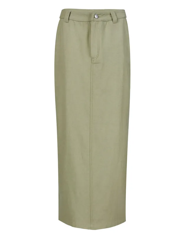 Maxi Straight Skirt - Thyme sold by My Mum Made It