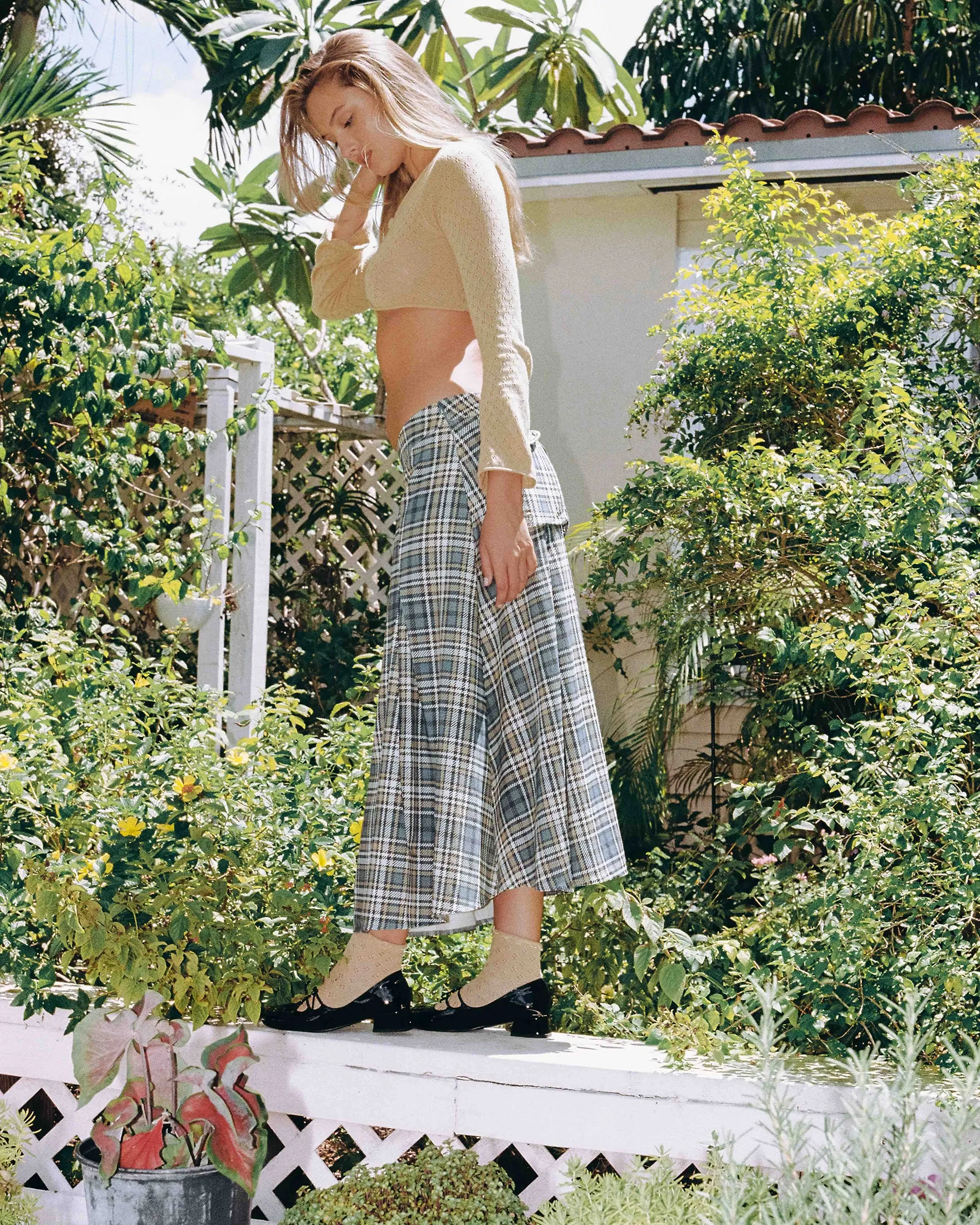 Pleat Pocket Maxi Skirt - Early Tide Plaid sold by My Mum Made It product image thumbnail 5