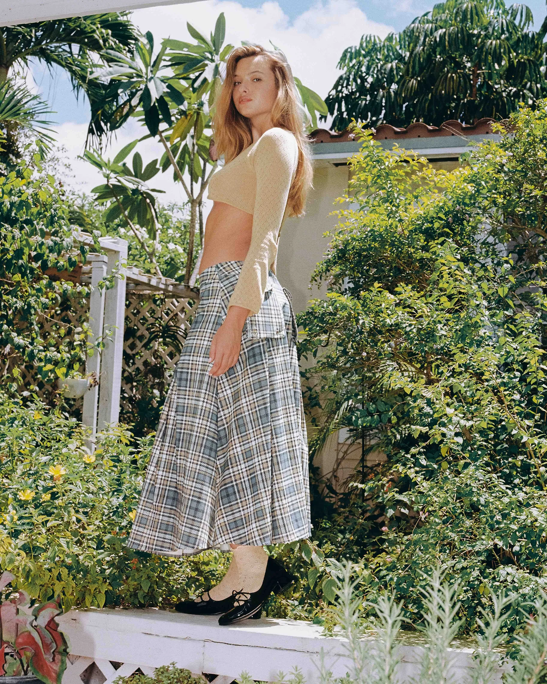 Pleat Pocket Maxi Skirt - Early Tide Plaid sold by My Mum Made It product image thumbnail 3