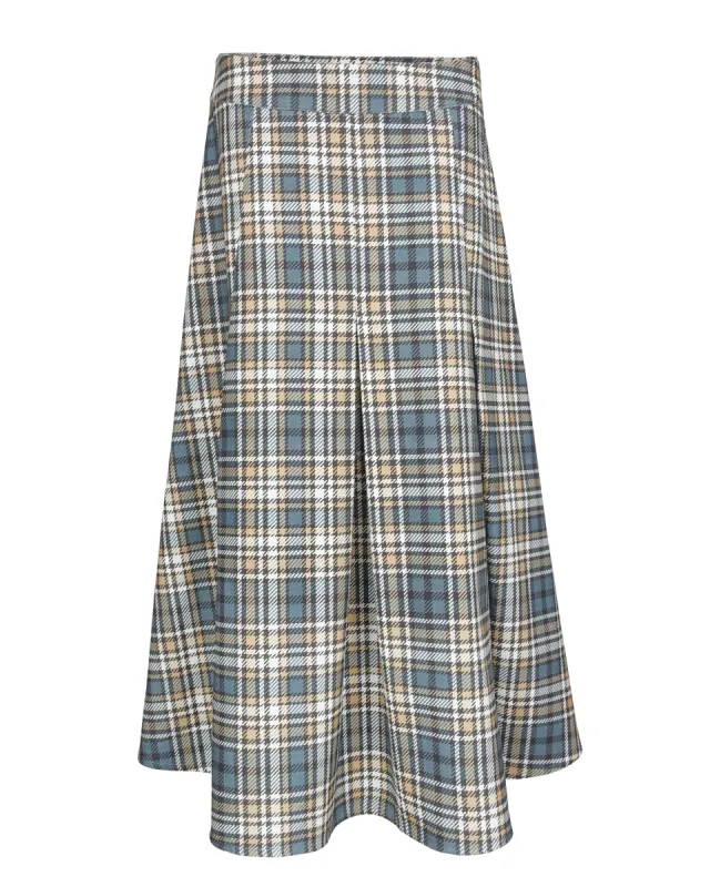 Pleat Pocket Maxi Skirt - Early Tide Plaid sold by My Mum Made It