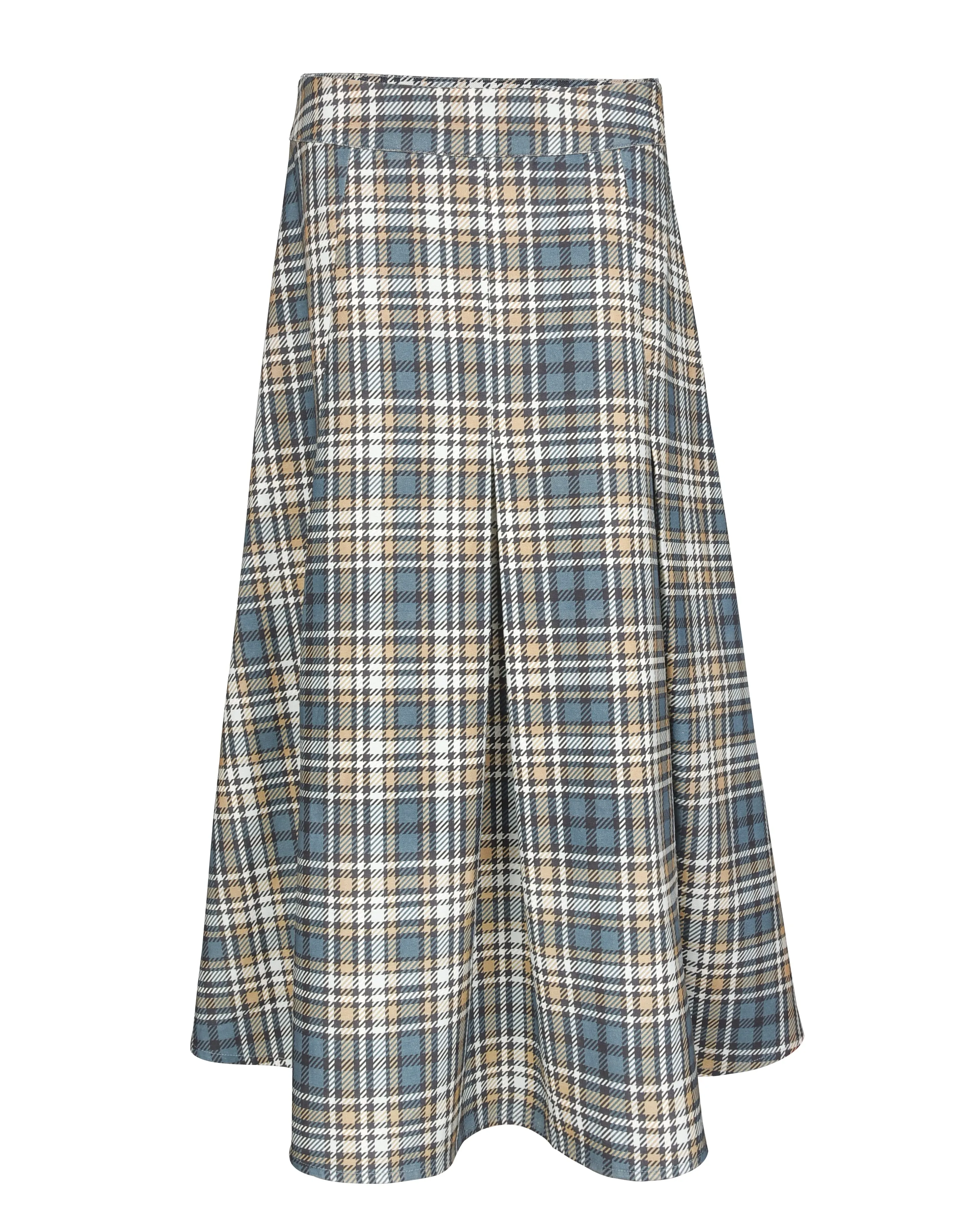 Pleat Pocket Maxi Skirt - Early Tide Plaid sold by My Mum Made It