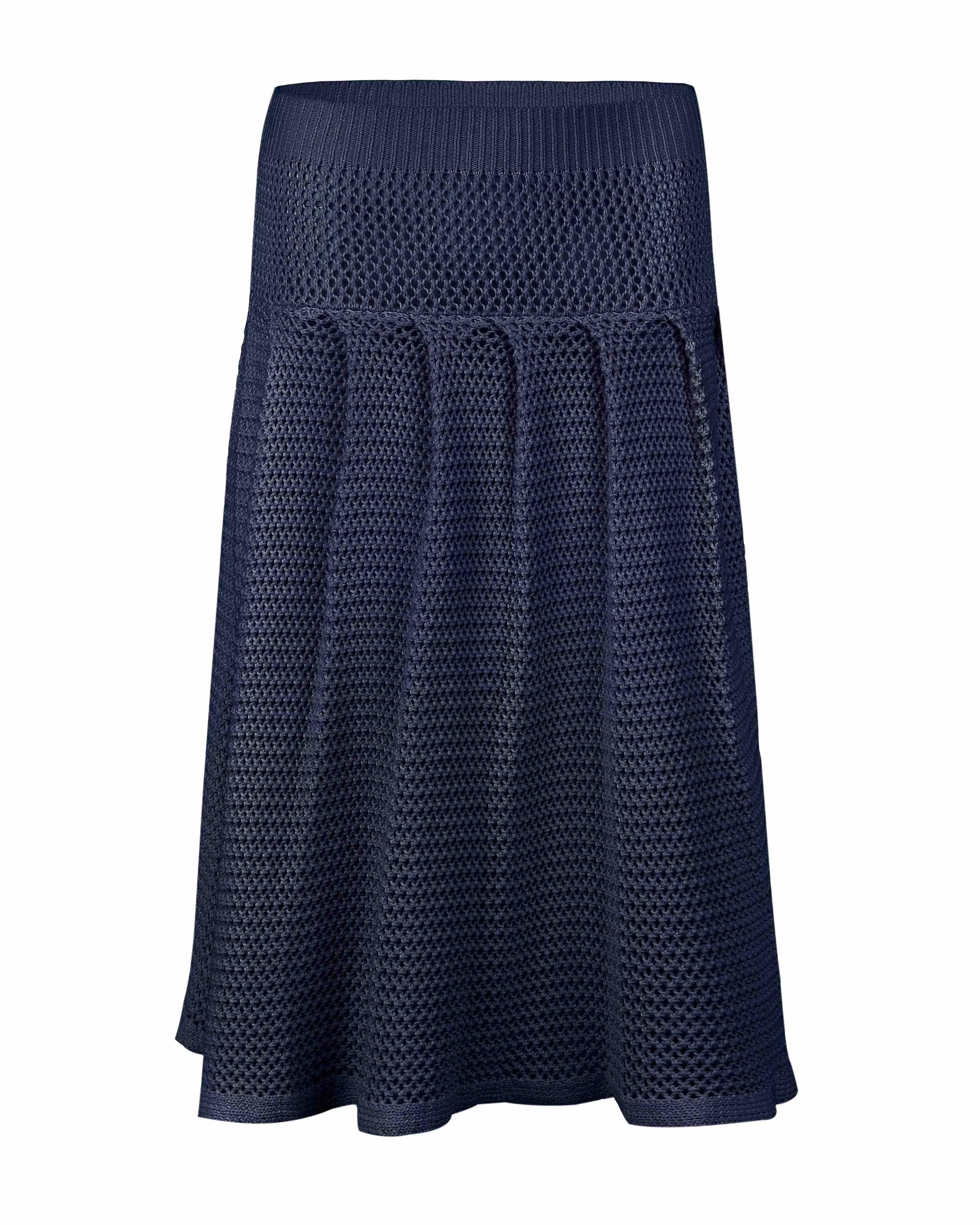 Crochet Pleat Midi Skirt - Evening Blue sold by My Mum Made It