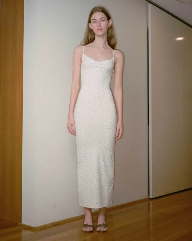 Gather Stretch Maxi Dress - Blue Wishes sold by My Mum Made It