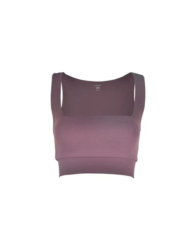 Square Neck Sports Crop - Chocolate Cherry sold by My Mum Made It