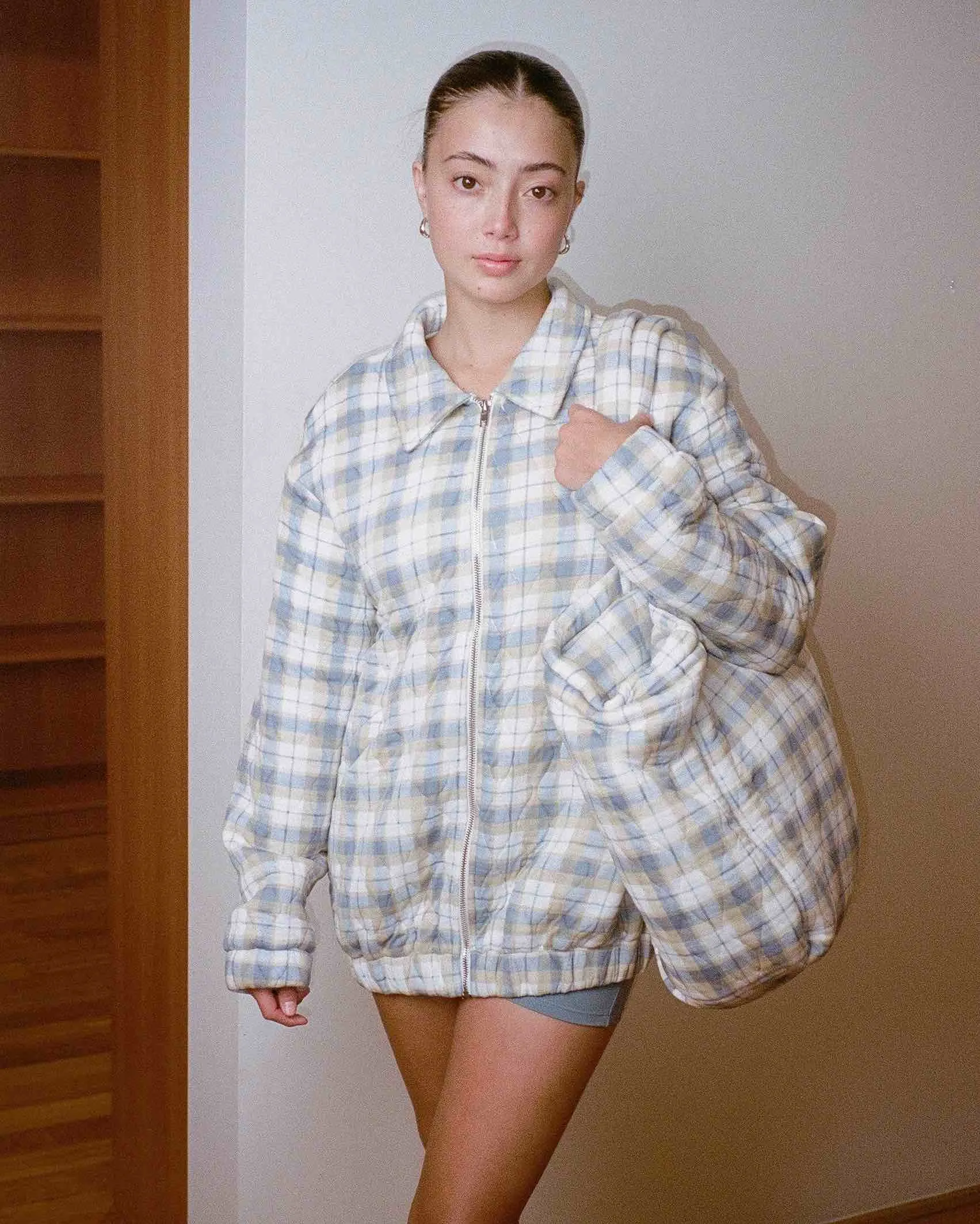 Oversized Quilted Jacket - Beach Breeze sold by My Mum Made It product image thumbnail 3