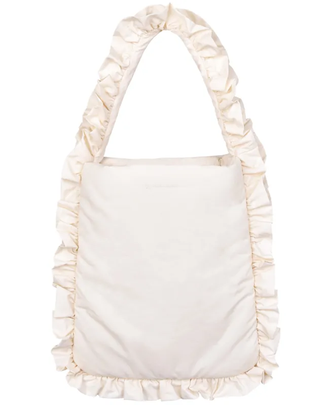 Large Pillow Tote - Cream Frill sold by My Mum Made It