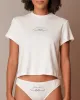 Exhausted Embroidery Fitted T-Shirt sold by My Mum Made It
