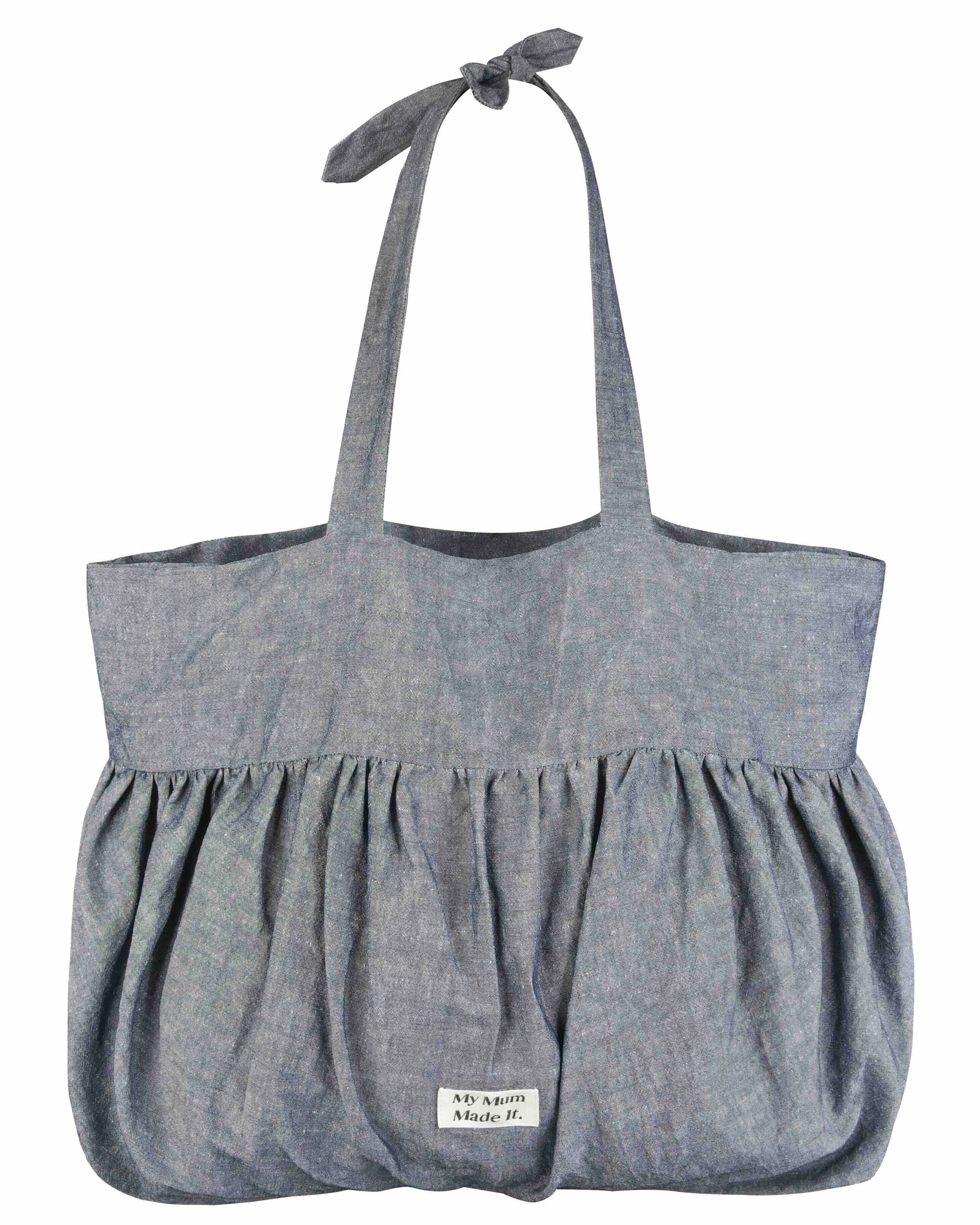 Bubble Gather Tote Bag - Denim Blue sold by My Mum Made It