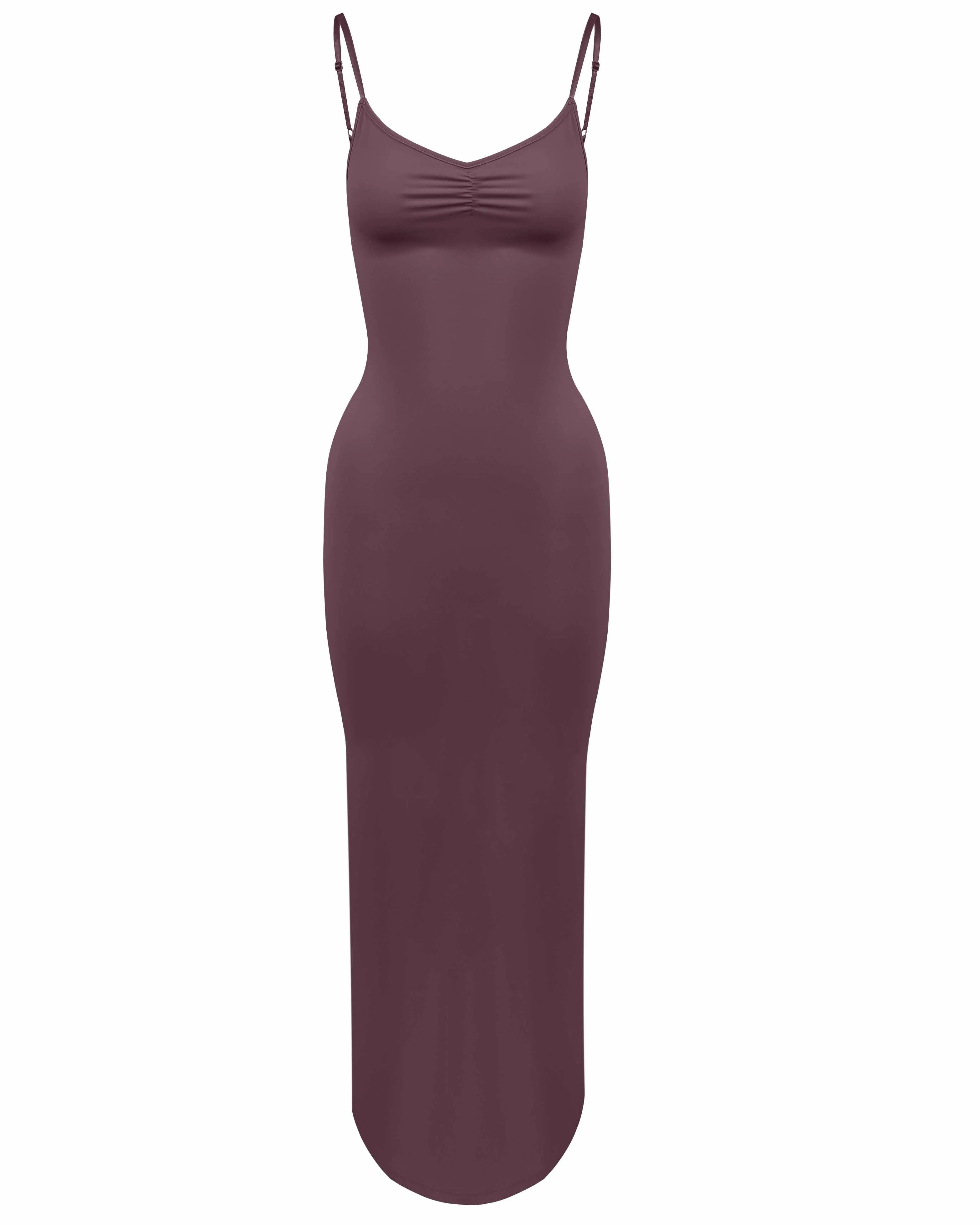 Gather Stretch Maxi Dress - Chocolate Cherry sold by My Mum Made It