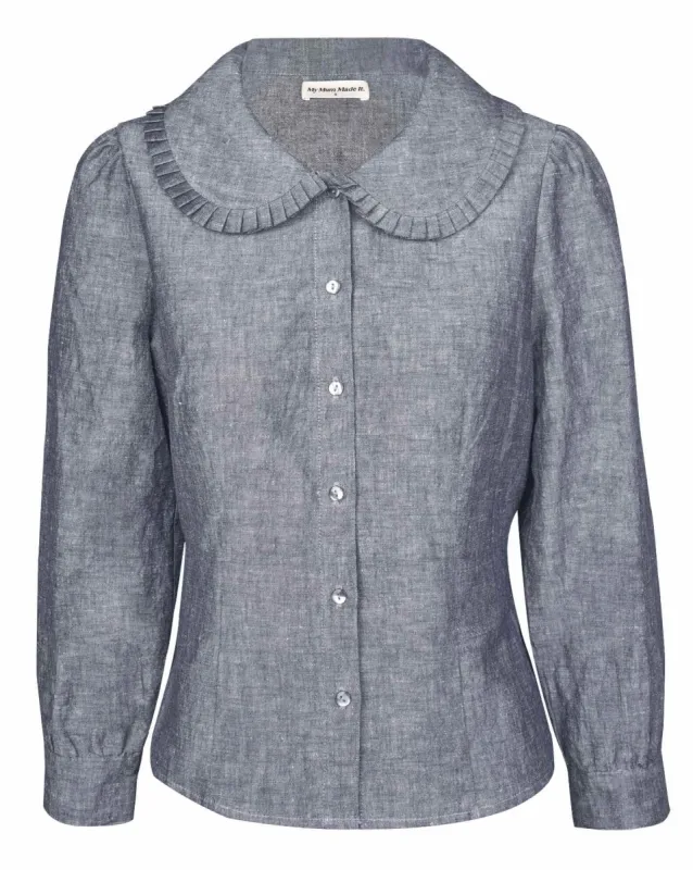 Nina Blouse - Denim Blue sold by My Mum Made It