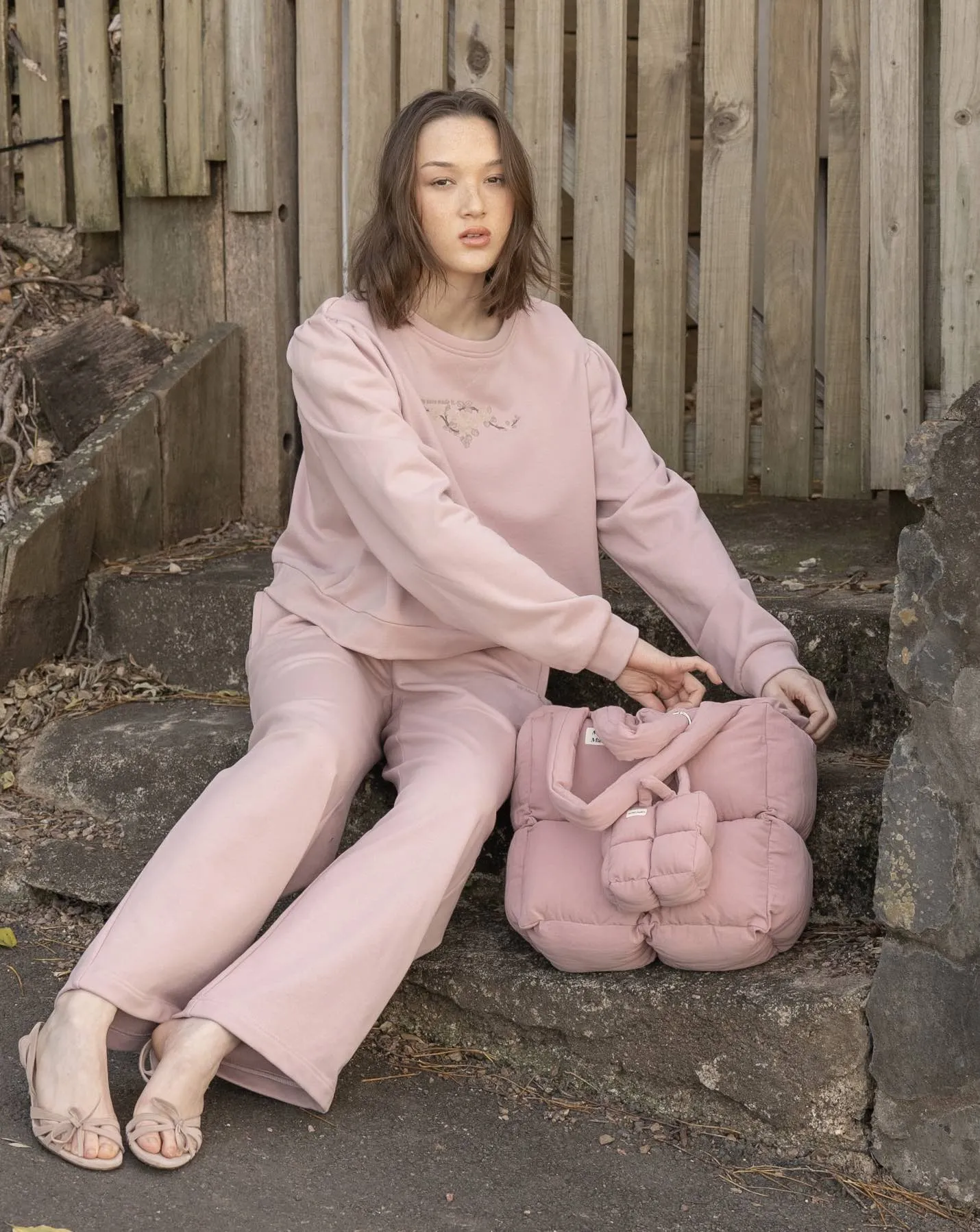 Puffer Mini Keychain Bag - Rose sold by My Mum Made It product image thumbnail 4